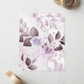 Carte De Correspondance Roses aquarelle 2 (Devant/Arrière en situation)