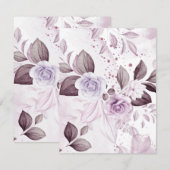 Carte De Correspondance Roses aquarelle 2 (Devant / Derrière)