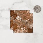 Carte De Correspondance Roses d'aquarelle 37 (Devant/Arrière en situation)