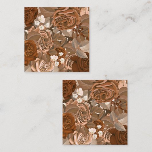 Carte De Correspondance Roses d'aquarelle 37 (Devant / Derrière)