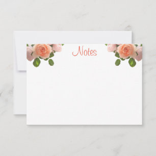 Carte De Correspondance Roses d'aquarelle créatifs manuscrits