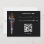 Carte De Correspondance Roses d'épée de dragon rouge (Dos)