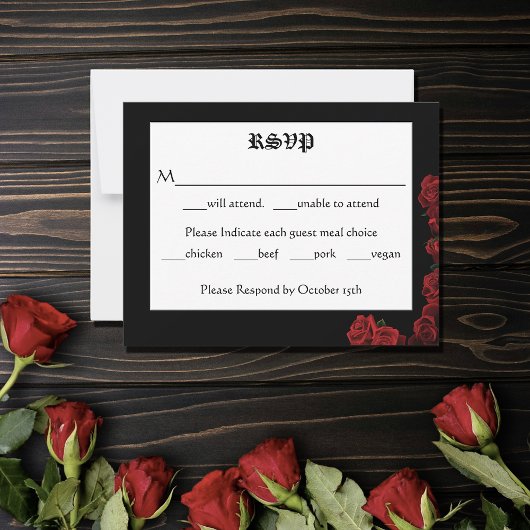 Carte De Correspondance Roses d'épée de dragon rouge