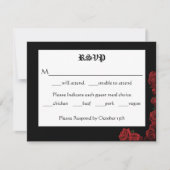 Carte De Correspondance Roses d'épée de dragon rouge (Devant)