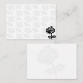 Carte De Correspondance Roses Noires Vierges (Devant / Derrière)
