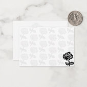 Carte De Correspondance Roses Noires Vierges (Devant/Arrière en situation)
