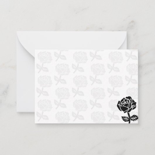Carte De Correspondance Roses Noires Vierges (Devant)