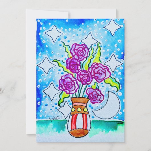 Carte De Correspondance roses roses (Devant)