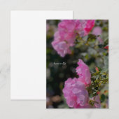 Carte De Correspondance Roses roses roses douces (Devant / Derrière)