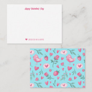 Carte De Correspondance Roses roses vintage rose de la Saint-Valentin