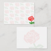 Carte De Correspondance Roses Rouges Vides (Devant / Derrière)