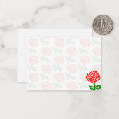 Carte De Correspondance Roses Rouges Vides (Devant/Arrière en situation)