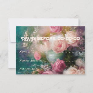 Carte De Correspondance Roses vintages Peints Dans Un Style Néerlandais An