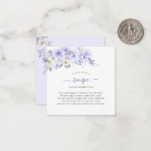 Carte De Correspondance Roses violets d'aquarelle ArtsApp do-it-yourself b (Devant/Arrière en situation)