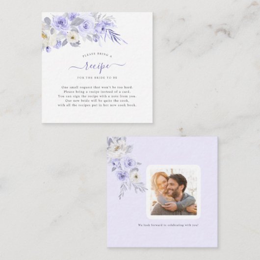 Carte De Correspondance Roses violets d'aquarelle ArtsApp do-it-yourself b (Devant / Derrière)