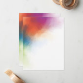 Carte De Correspondance Rouge Jaune Bleu Violet Vert Art Moderne Abstrait (Devant/Arrière en situation)