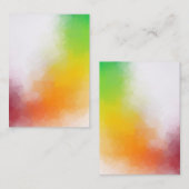 Carte De Correspondance Rouge Jaune Orange Vert Élégant Moderne Abstrait (Devant / Derrière)