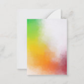 Carte De Correspondance Rouge Jaune Orange Vert Élégant Moderne Abstrait (Dos)