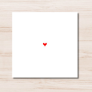 Carte De Correspondance Rouge Néon Minimaliste Petit Cœur Sans Texte