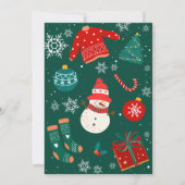 Carte De Correspondance Rouge vert Noël merveilleux (Dos)