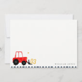 Carte De Correspondance Rouge vif Jaune Pelle Enfants Anniversaire Tout Âg (Devant)