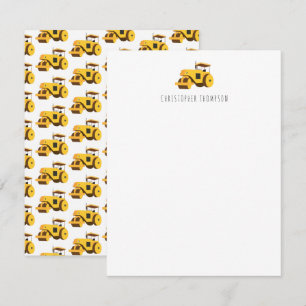 Carte De Correspondance Rouleau pour enfants Construction Camions pour enf