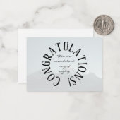 Carte De Correspondance Roundabout Congratulations (Devant/Arrière en situation)