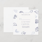 Carte De Correspondance RSVP nautique (Devant / Derrière)