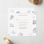 Carte De Correspondance RSVP nautique (Devant/Arrière en situation)