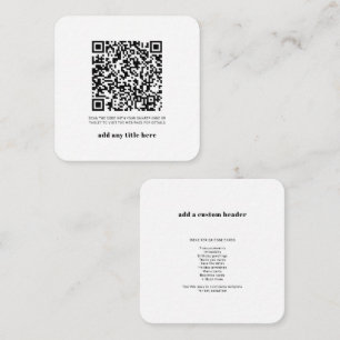 Carte De Correspondance RSVP QR Code Moderne Moderne Toute Occasion