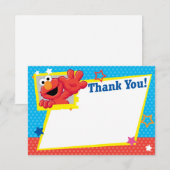 Carte De Correspondance Rue Sésame | Elmo - Point et Étoiles Merci (Devant / Derrière)