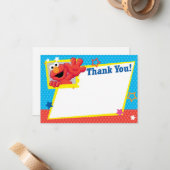 Carte De Correspondance Rue Sésame | Elmo - Points et Étoiles Merci (Devant/Arrière en situation)