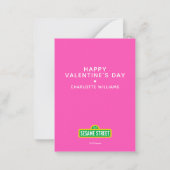 Carte De Correspondance Rue Sésame | Ernie Saint-Valentin cœur (Dos)