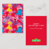 Carte De Correspondance Rue Sesame | Motif de la Saint-Valentin (Devant / Derrière)
