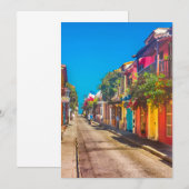 Carte De Correspondance Rue traditionnelle de Carthagène en Colombie (Devant / Derrière)