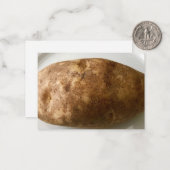 Carte De Correspondance Russet Potato on White Plate Photograph (Devant/Arrière en situation)