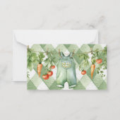 Carte De Correspondance Rustic Gender Neutral Sprout Baby Shower Diaper (Dos)