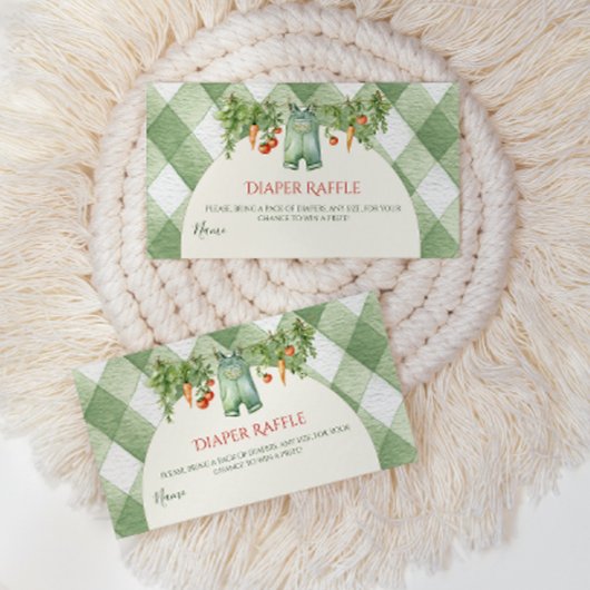 Carte De Correspondance Rustic Gender Neutral Sprout Baby Shower Diaper