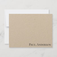 Rustic Modern Simple Homme's Custom Name Papeterie
