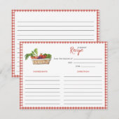 Carte De Correspondance Rustic vegetables Bridal shower Recipe card (Devant / Derrière)