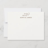 Carte de correspondance rustique café marron (Devant)