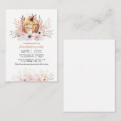 Carte De Correspondance Rustique Friendsgiving Floral Fall Feuilles Citrou (Devant / Derrière)