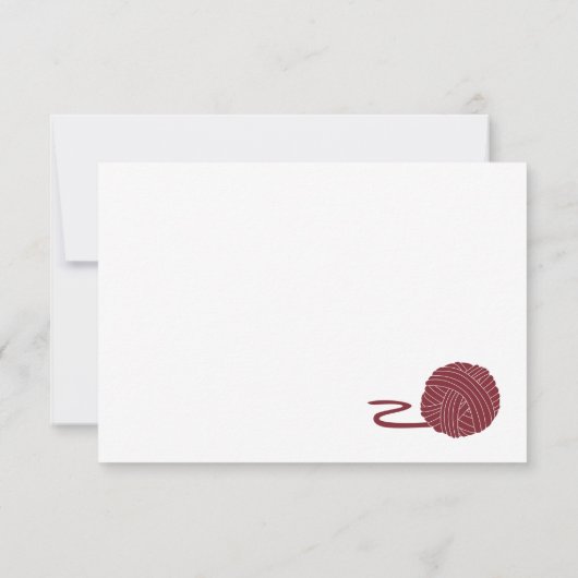 Carte De Correspondance Rustique plat merci note - thème fil (Dos)