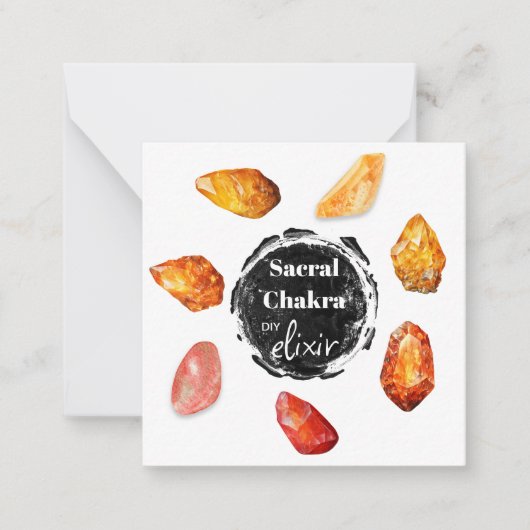 Carte De Correspondance *~* Sacral Chakra Elixir AP64 Pierres Emoto (Devant)