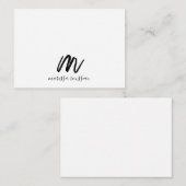 Carte De Correspondance Sage Brush Peint Style Monogramme Nom du script (Devant / Derrière)