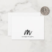 Carte De Correspondance Sage Brush Peint Style Monogramme Nom du script (Devant/Arrière en situation)