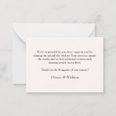 Carte De Correspondance Sage Green Eucalyptus Vert Merci Feuille (Dos)