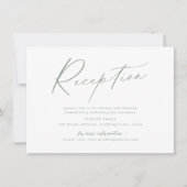 Carte De Correspondance Sage script moderne minimaliste réception de maria (Devant)