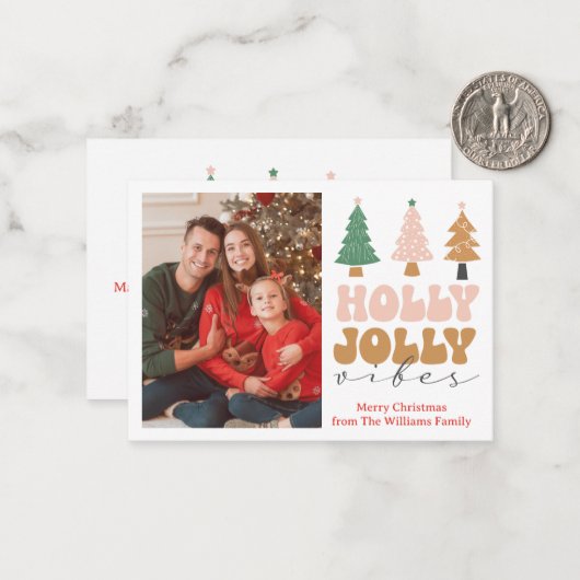 Carte De Correspondance saint jolly vibes rétro noël (Devant/Arrière en situation)