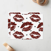 Carte De Correspondance Saint-Valentin (Devant/Arrière en situation)